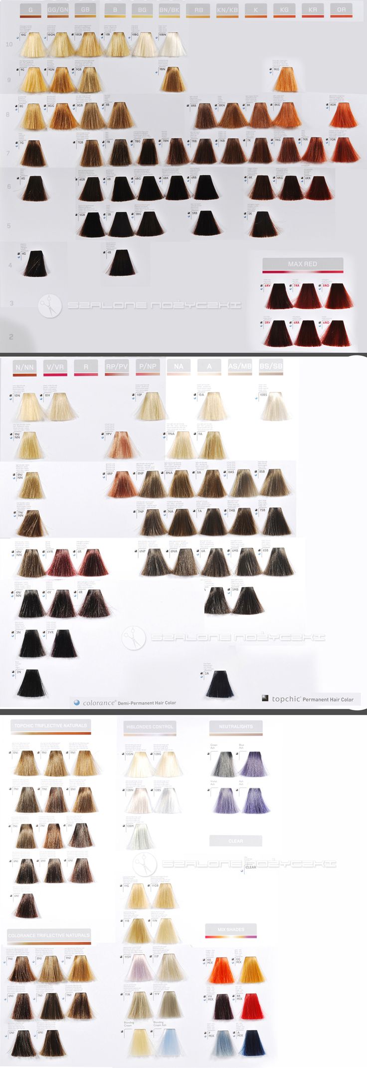GOLDWELL TOPCHIC Permanent Hair Colour Tubes 60ml - ALL SHADES