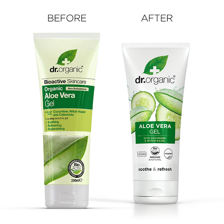 Dr Organic Organic Aloe Vera Gel With Cucumber And Witch Hazel 200ml