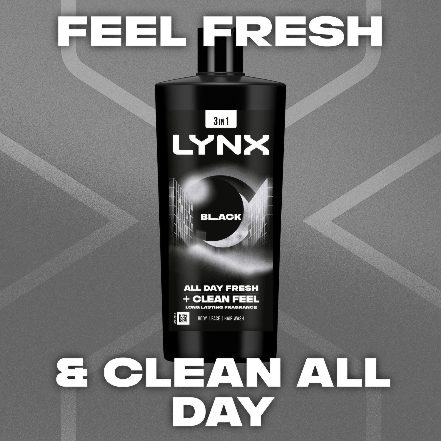 Lynx Black 3 In 1 All Day Fresh Body Wash 700ml