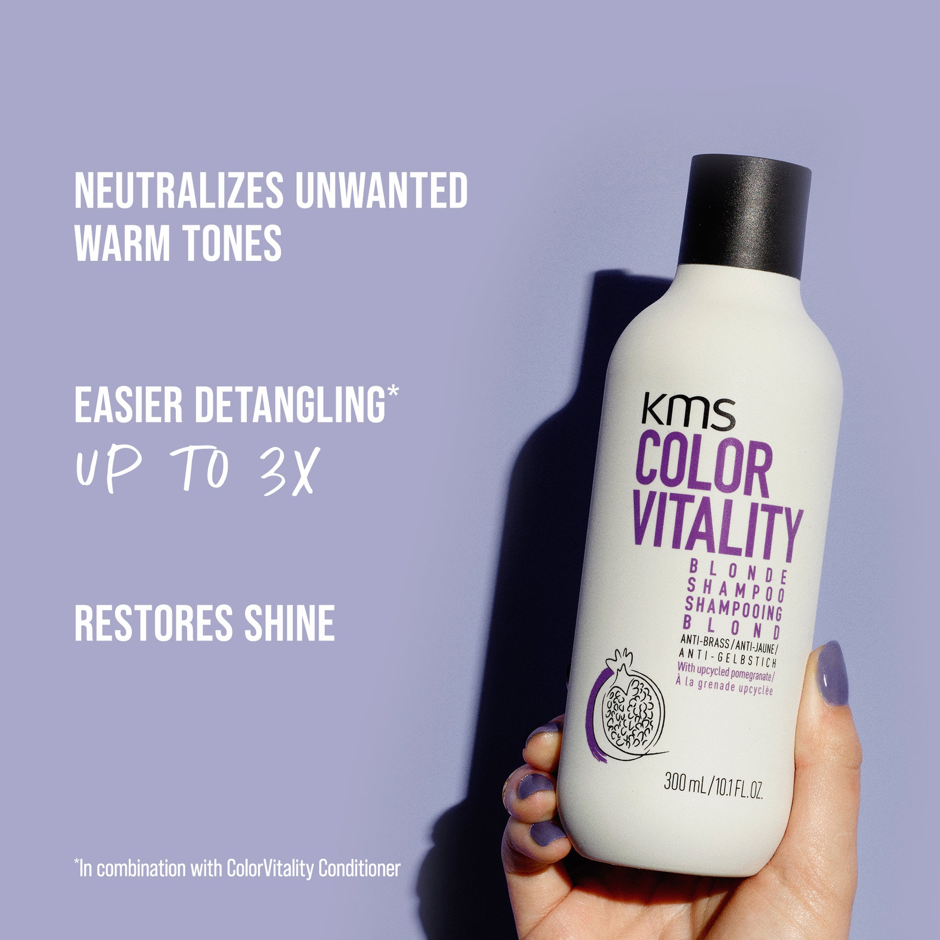 KMS Color Vitality Blonde Shampoo New Pack 300ml / 750ml