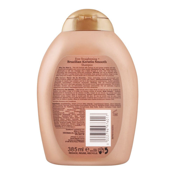 OGX Brazilian Keratin Smooth Shampoo 385ml