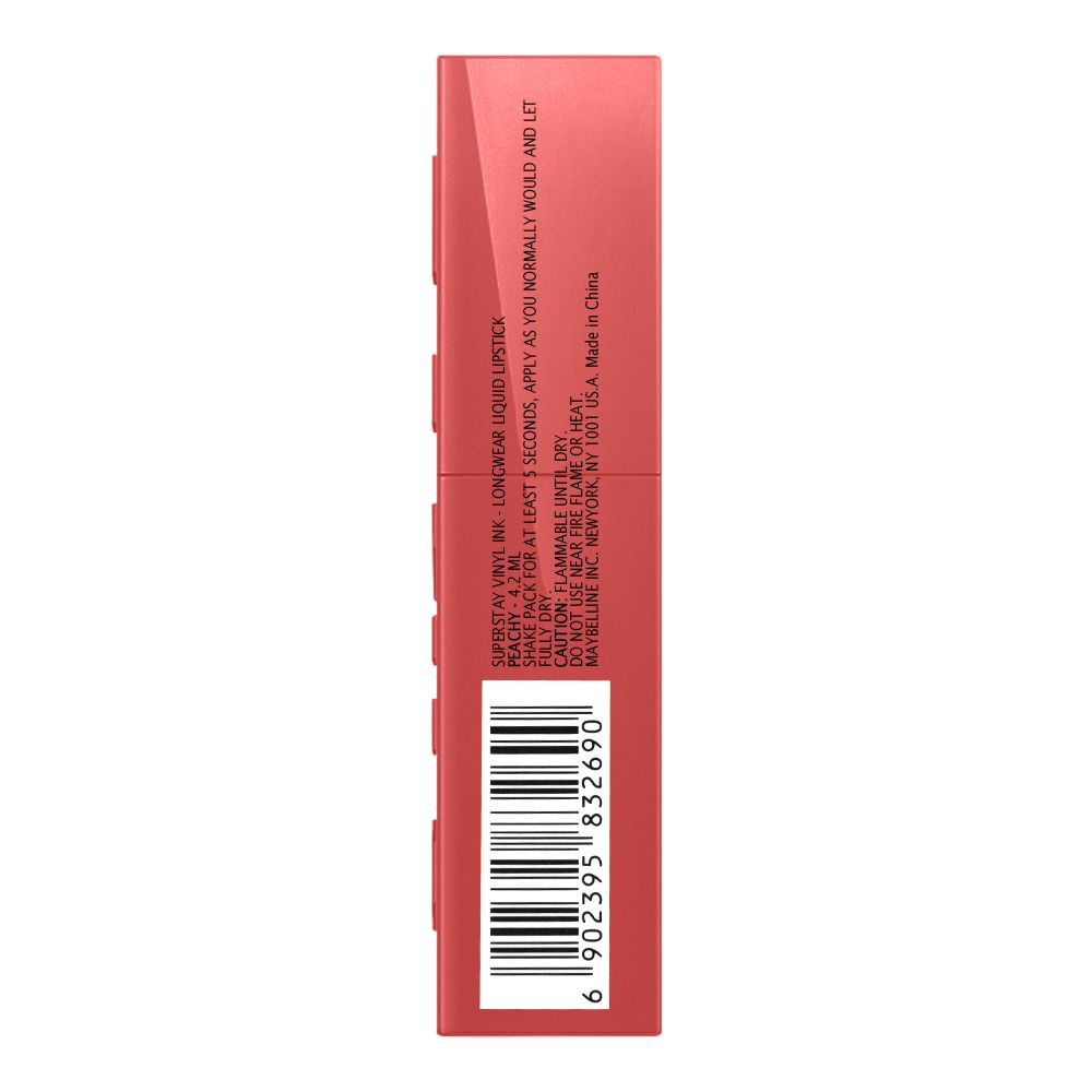 Maybelline Super Stay Vinyl Ink Longwear Liquid Lipcolor 15 Peachy 10ml