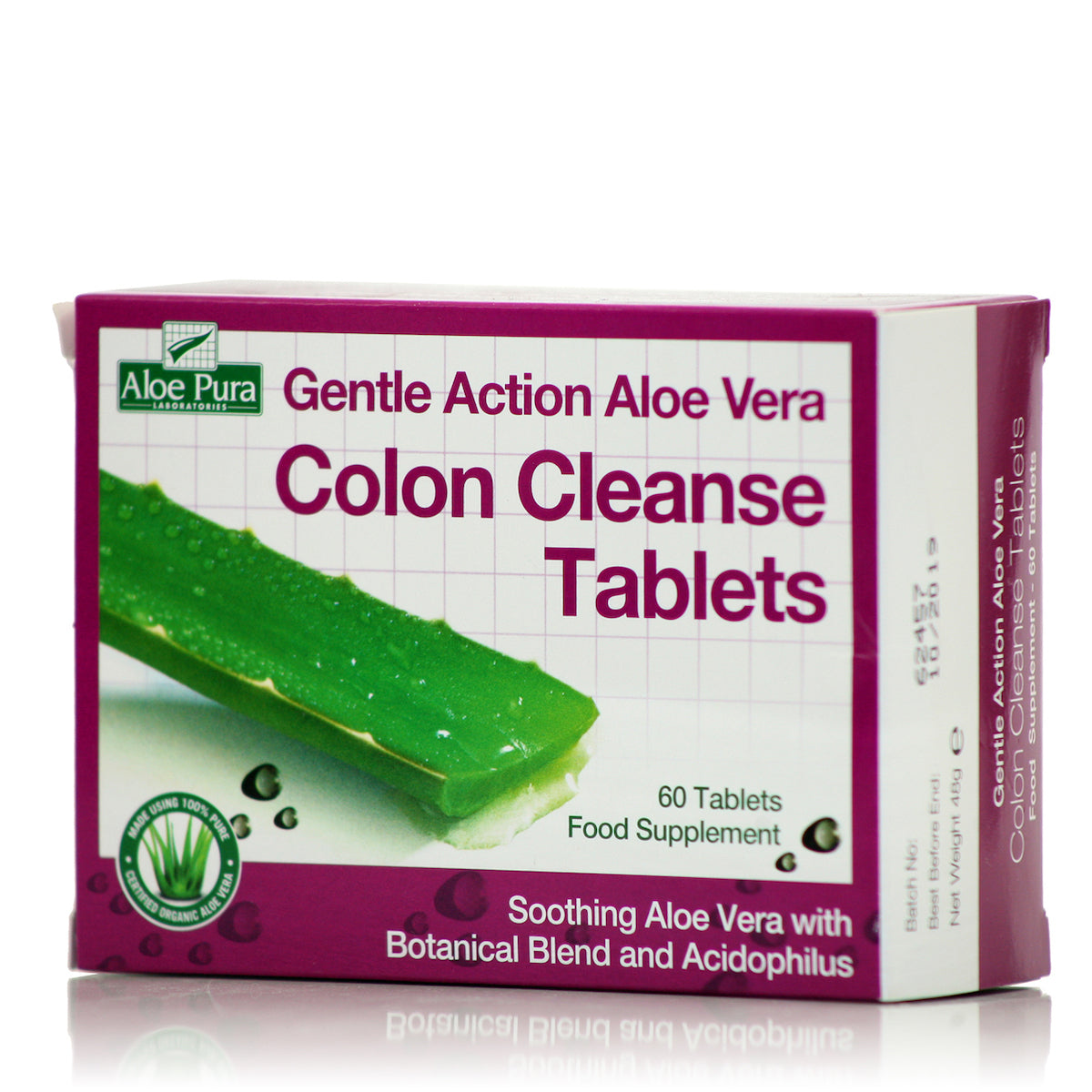 Aloe Pura Gentle Action Aloe Vera Colon Cleanse Tablets 60