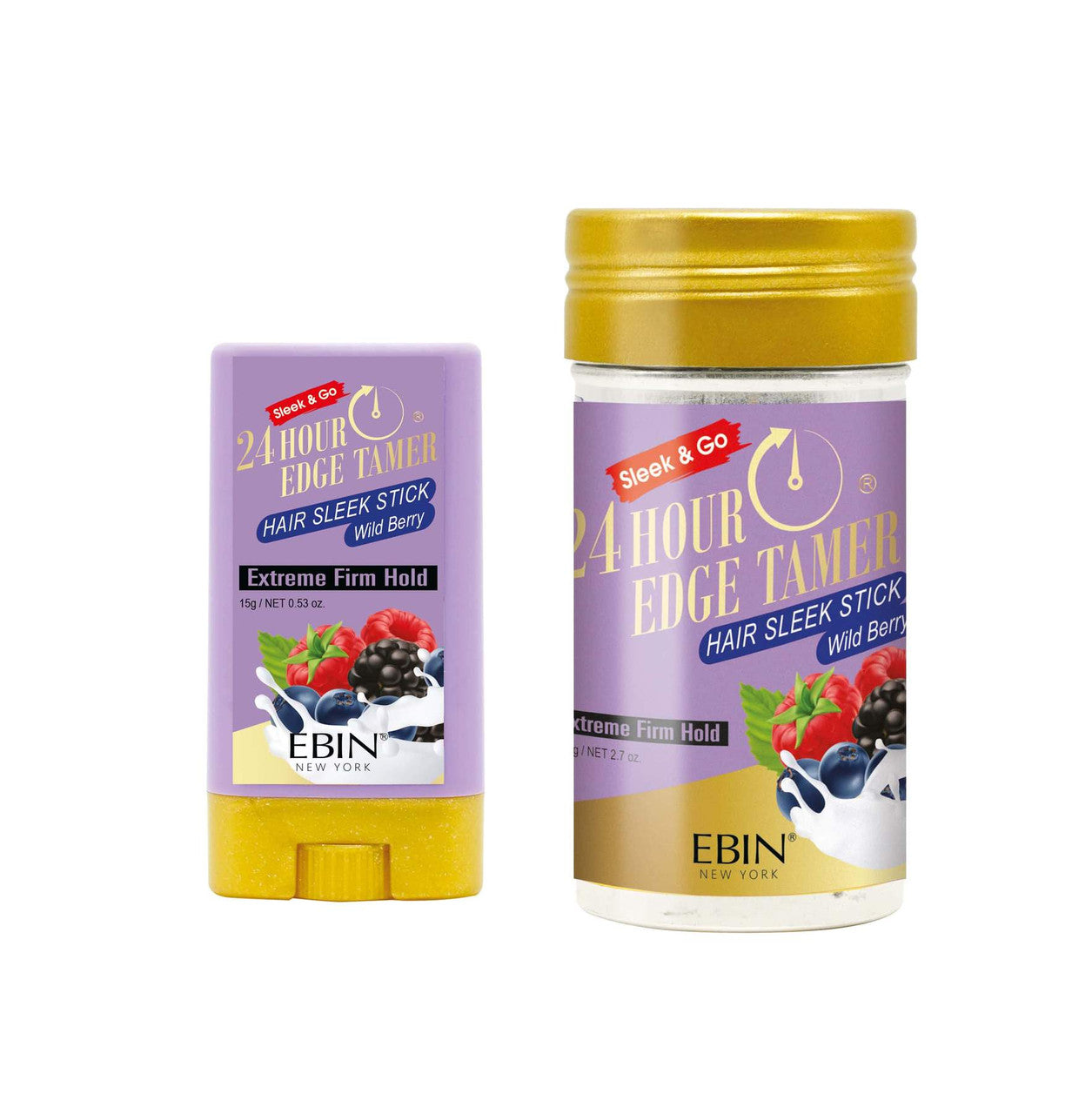 EBIN 24 Hour Edge Tamer Wild Berry Hair Sleek Stick 15g / 75g