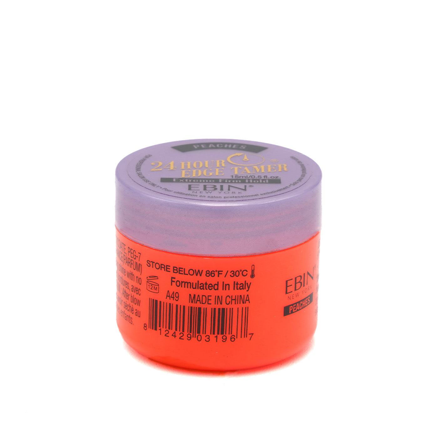 EBIN NewYork 24 Hour Peaches Extreme Firm Hold Edge Tamer 15ml, 80ml / 250ml