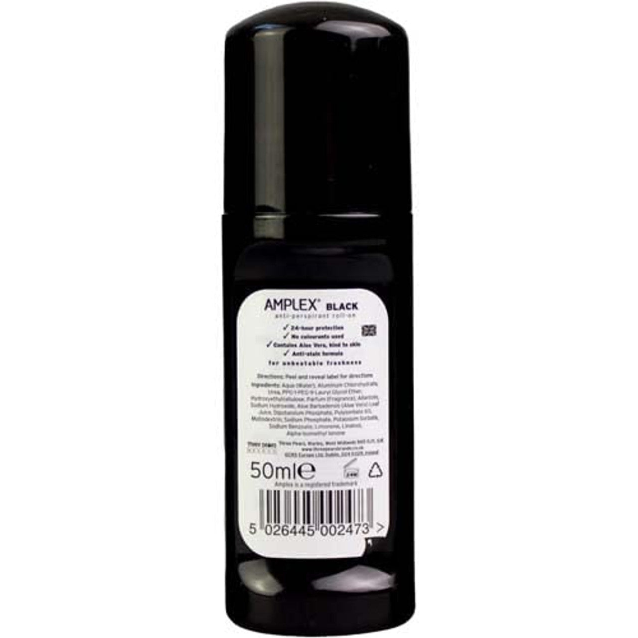 Amplex Black Anti Perspirant Men Deodorant Roll On 50ml