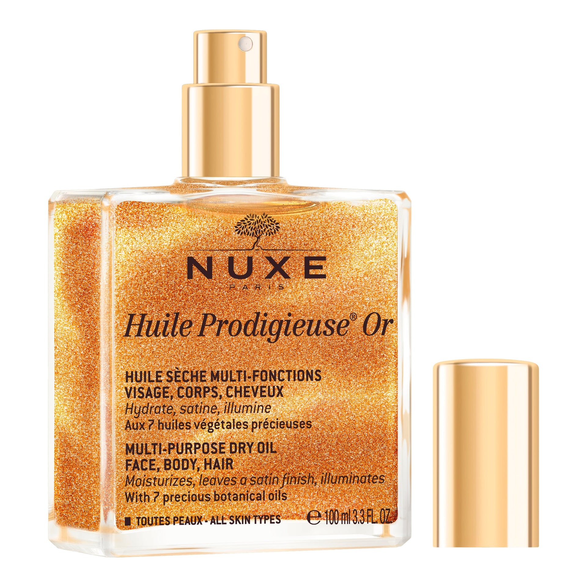 Nuxe Paris Huile Prodigieuse Multi Purpose Dry Oil With Glitters 100ml / 50 ml