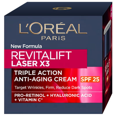 Loreal Paris Loreal Revitalift Laser X3 Triple Action Anti Aging Cream SPF25 50ml