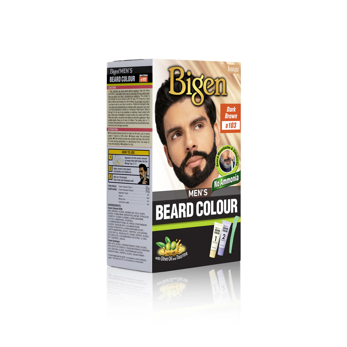 Bigen Mens Beard Colour Dark Brown B103