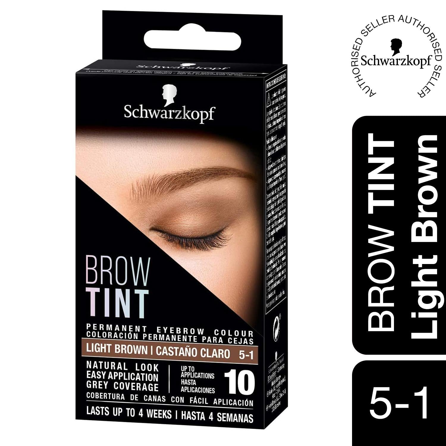 Schwarzkopf Brow Tint Professional Formula Permanent Eyebrow Light Brown 5-1