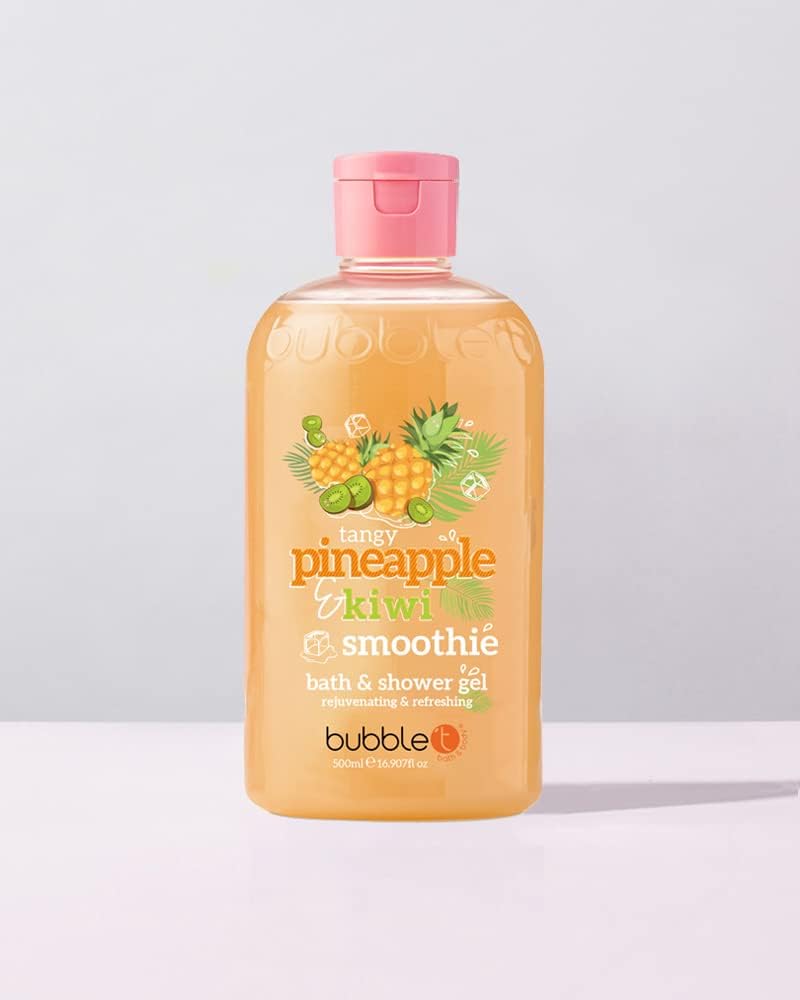Bubble T Tangy Pineapple And Kiwi Smoothie Bath And Shower Gel 500ml