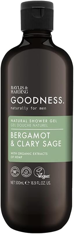 Baylis & Harding Baylis Goodness Men Bergamot & Clary Sage Natural Shower Gel 500ml