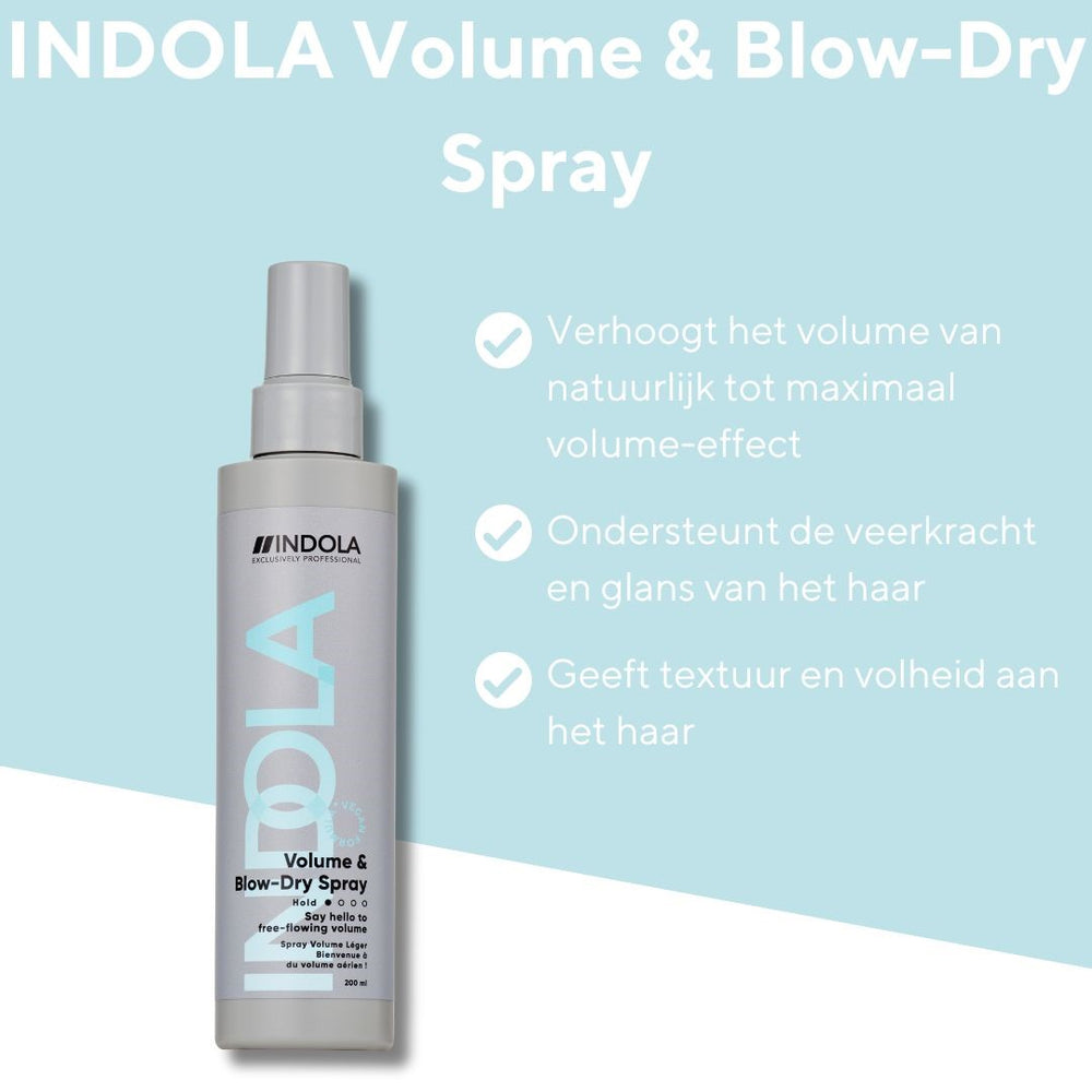 Indola Exclusively Professional Indola Vegan Volume And Blow Dry Spray 200ml
