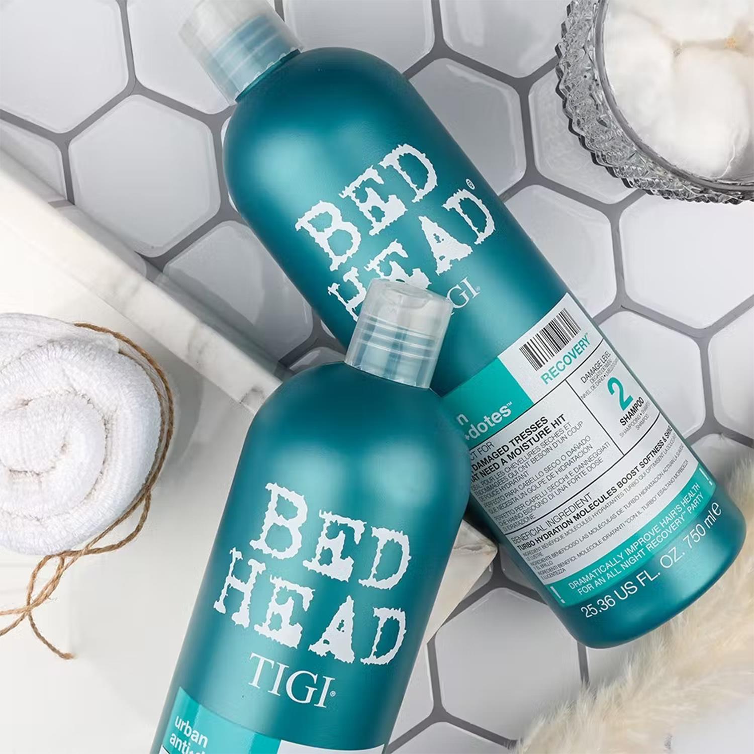Bed Head by TIGI Rehab Recovery Shampoo & Conditioner Duo for Dry Hair 750ml