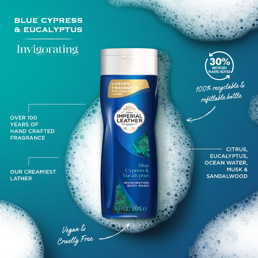 Cussons Imperial Leather Blue Cypress And Eucalyptus Body Wash 250ml / 500ml