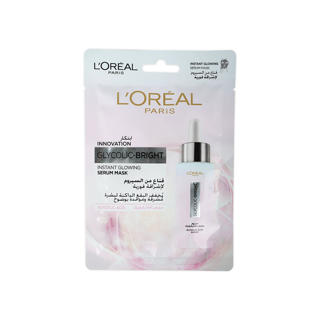 Loreal Innovation Glycolic Bright Instant Glowing Serum Mask 22g