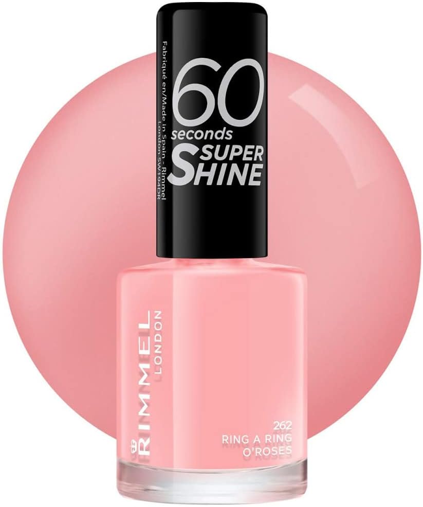 Rimmel 60 Seconds Super Shine Nail Polish 262 Ring A Ring O Roses 8ml