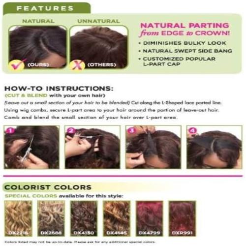Sensationnel Empress Lace Front L Shape Part Syn Wig Helena