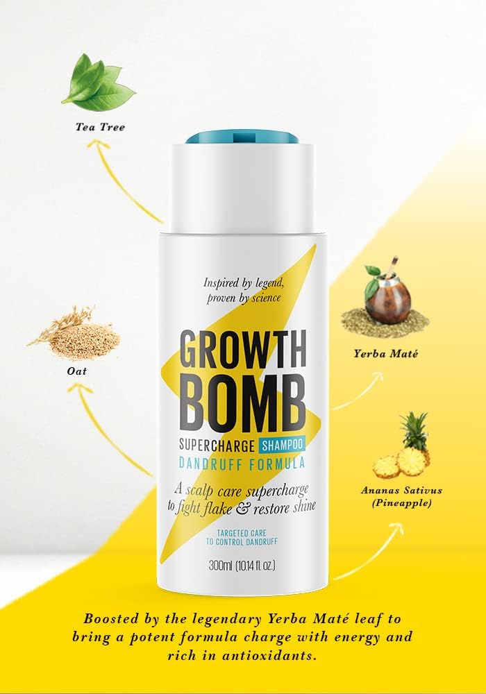 Growth Bomb Dandruff Formula Supercharge Shampoo 300ml