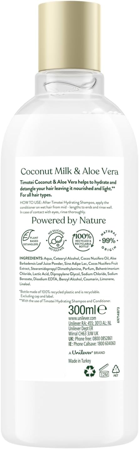 Timotei Hydrating Conditioner Coconut Milk And Aloe Vera 300ml