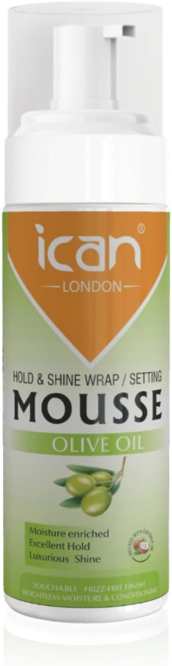 Ican London Olive Oil Hold And Shine Mousse 207ml