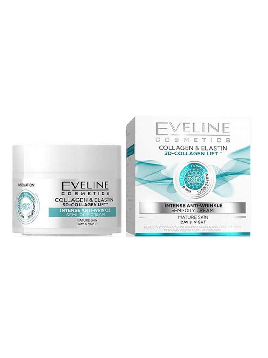 Eveline Collagen Elastin 3D Collagen Intense Anti Wrinkle Semi Oily Cream 50ml