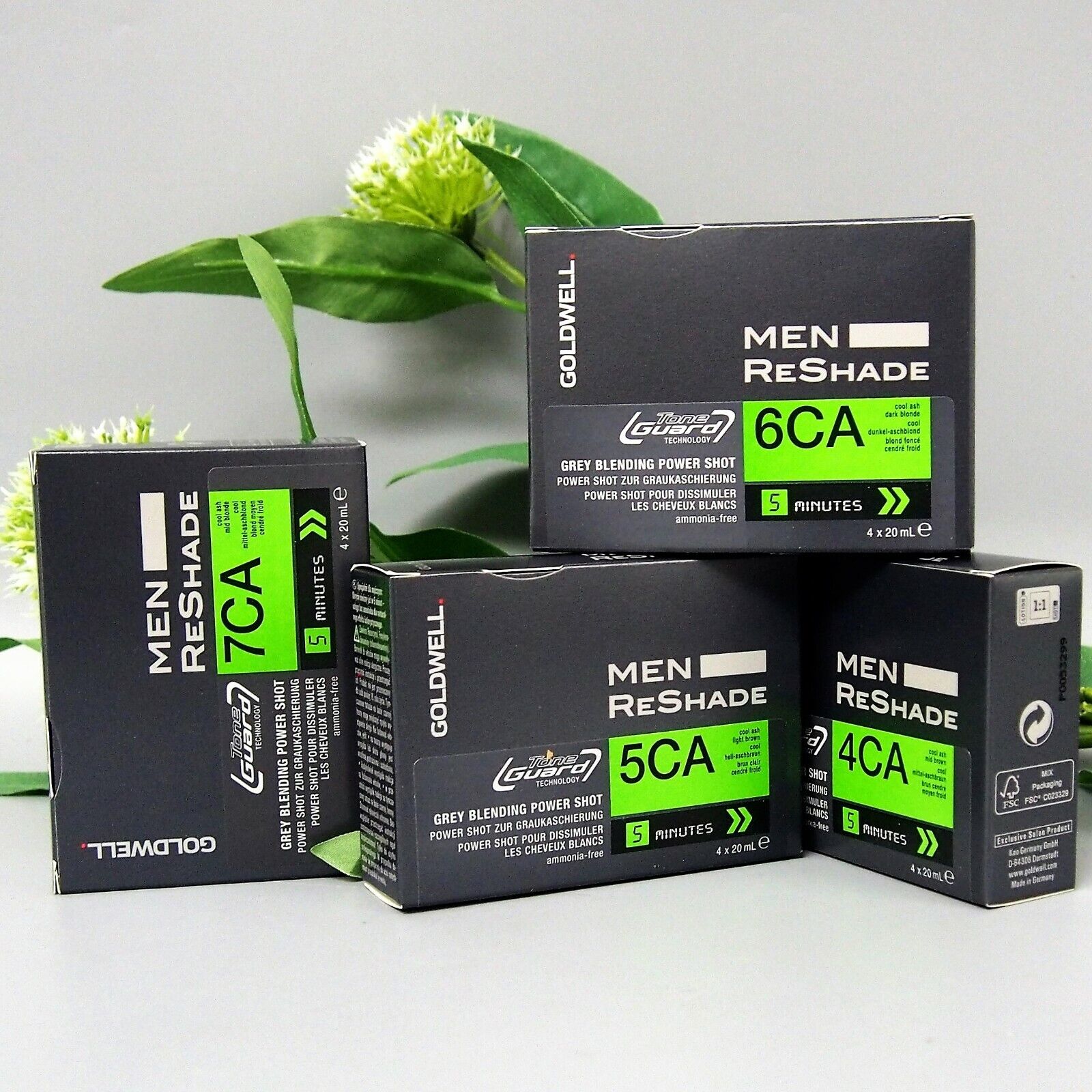 Goldwell Men Reshade Grey Blending Power Shot 20ml x4