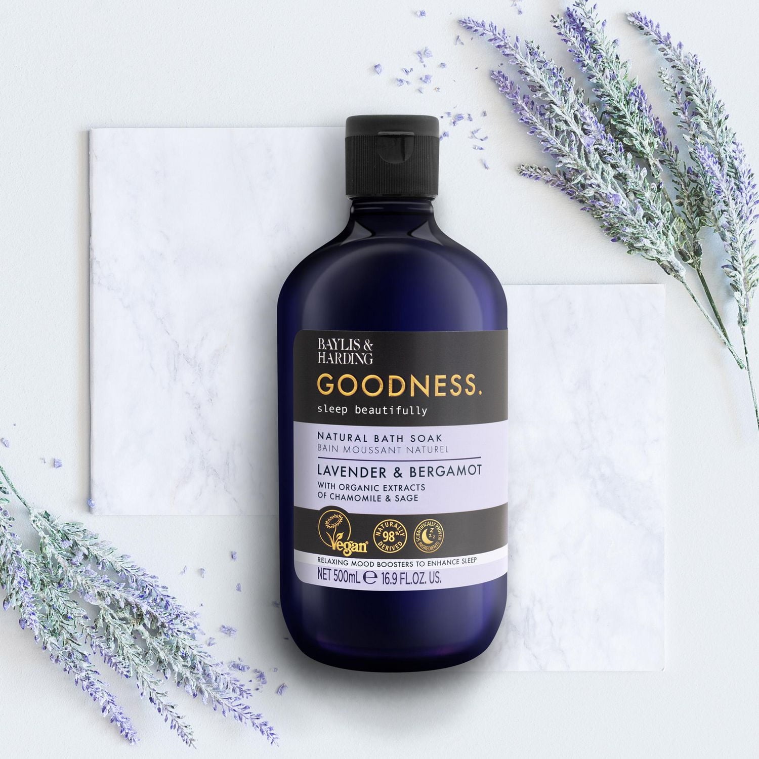 Baylis And Harding Baylis Goodness Lavender & Bergamot Natural Bath Soak 500ml