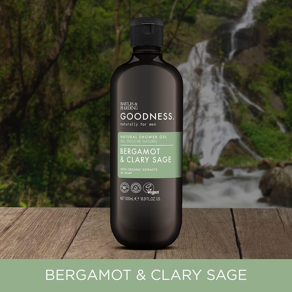 Baylis & Harding Baylis Goodness Men Bergamot & Clary Sage Natural Shower Gel 500ml