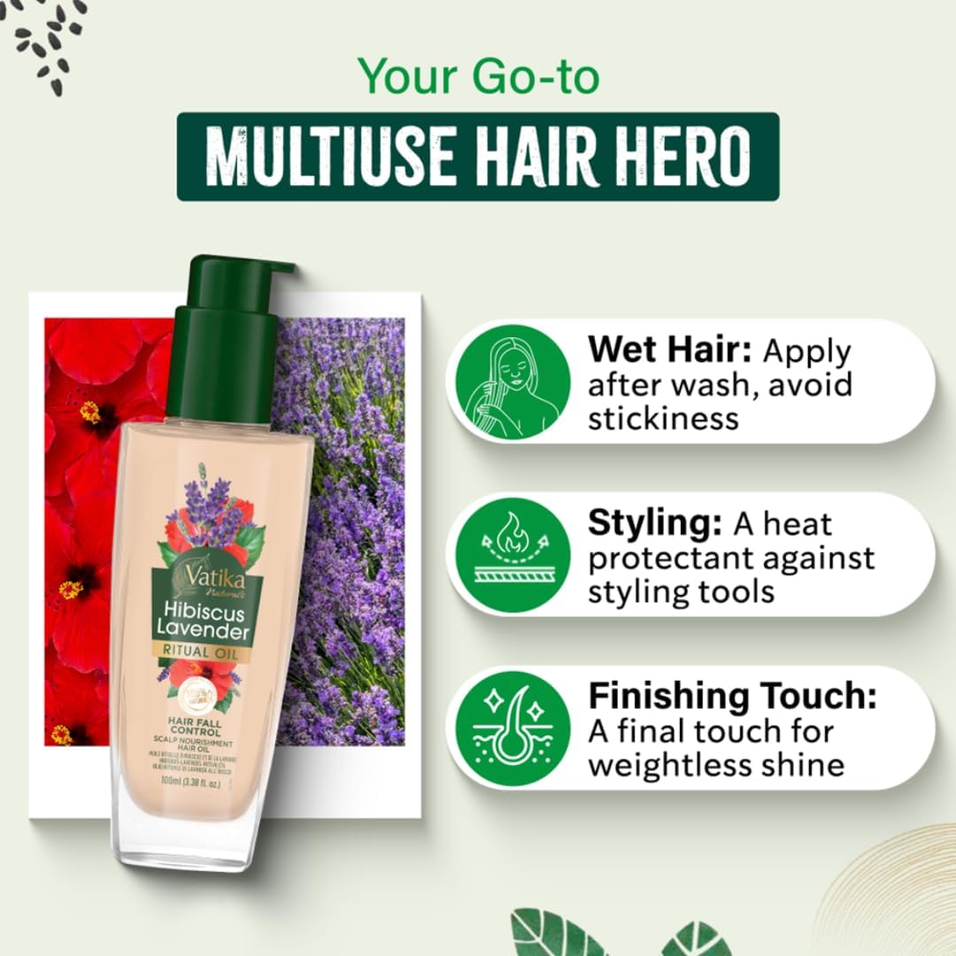 Dabur Vatika Naturals Hibiscus Lavender Ritual Oil 100ml