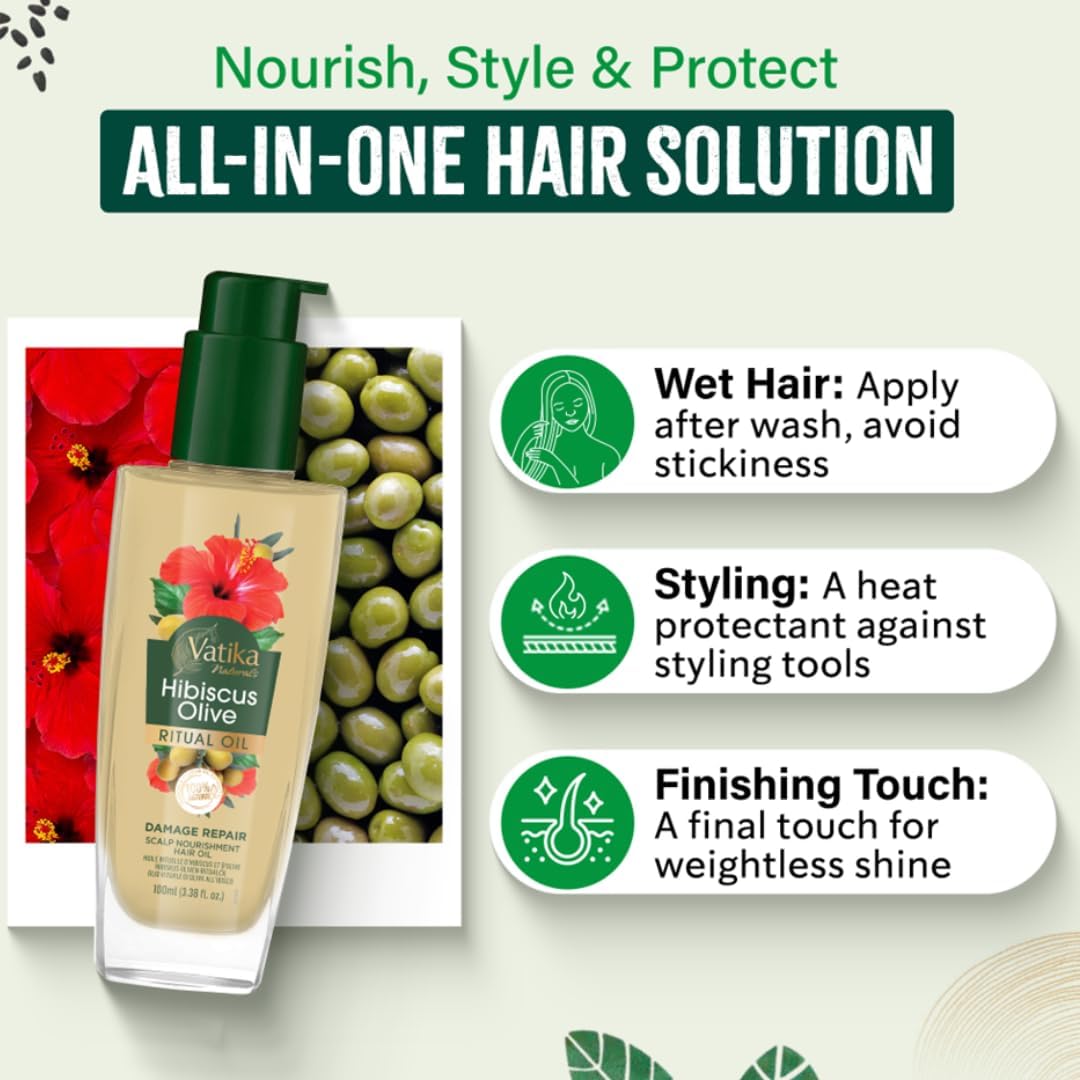 Dabur Vatika Naturals Hibiscus Olive Ritual Oil 100ml