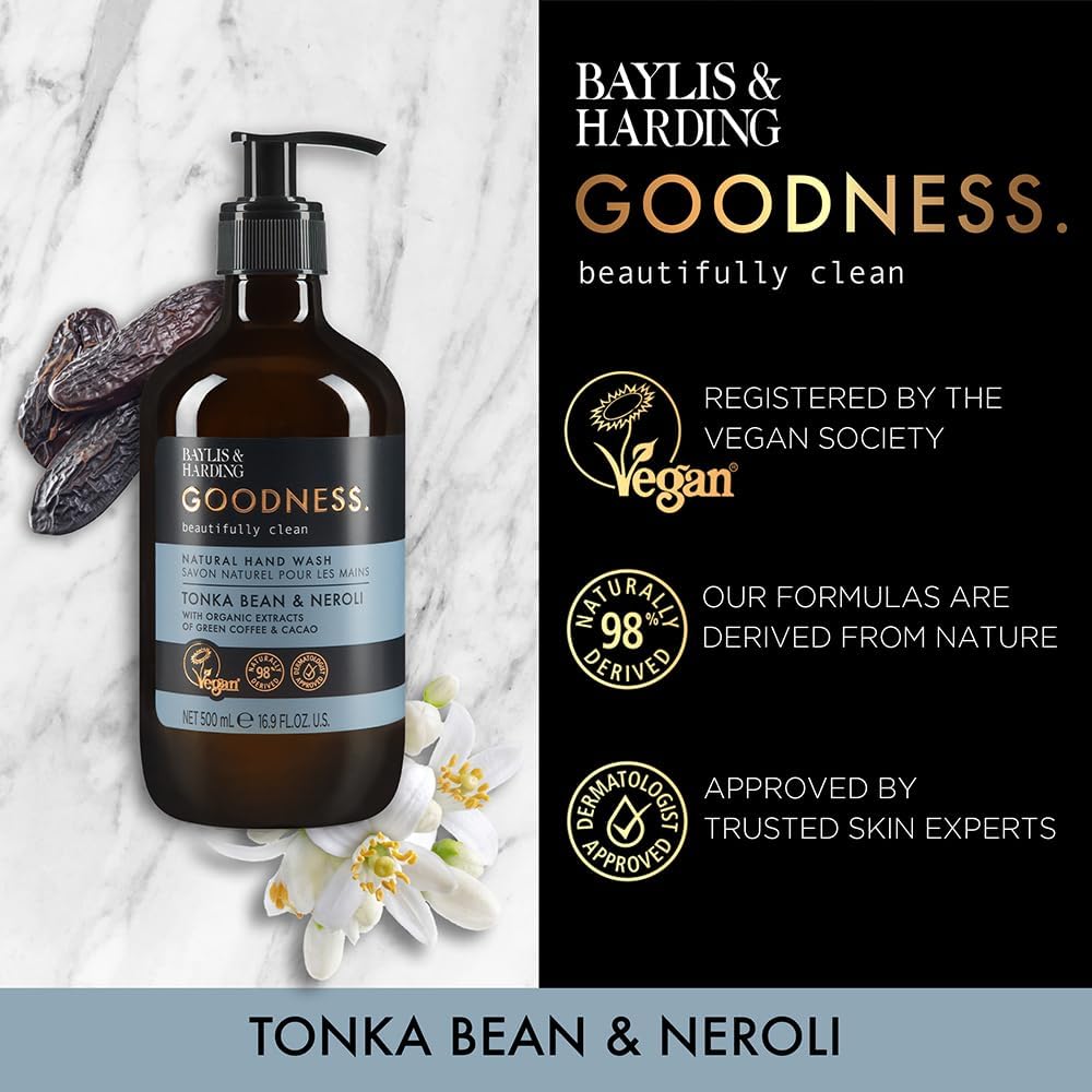 Baylis And Harding Goodness Tonka Bean And Neroli Natural Hand Wash 500ml