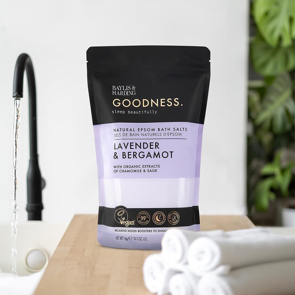Baylis And Harding Goodness Lavender & Bergamot Natural Epsom Bath Salts 1KG