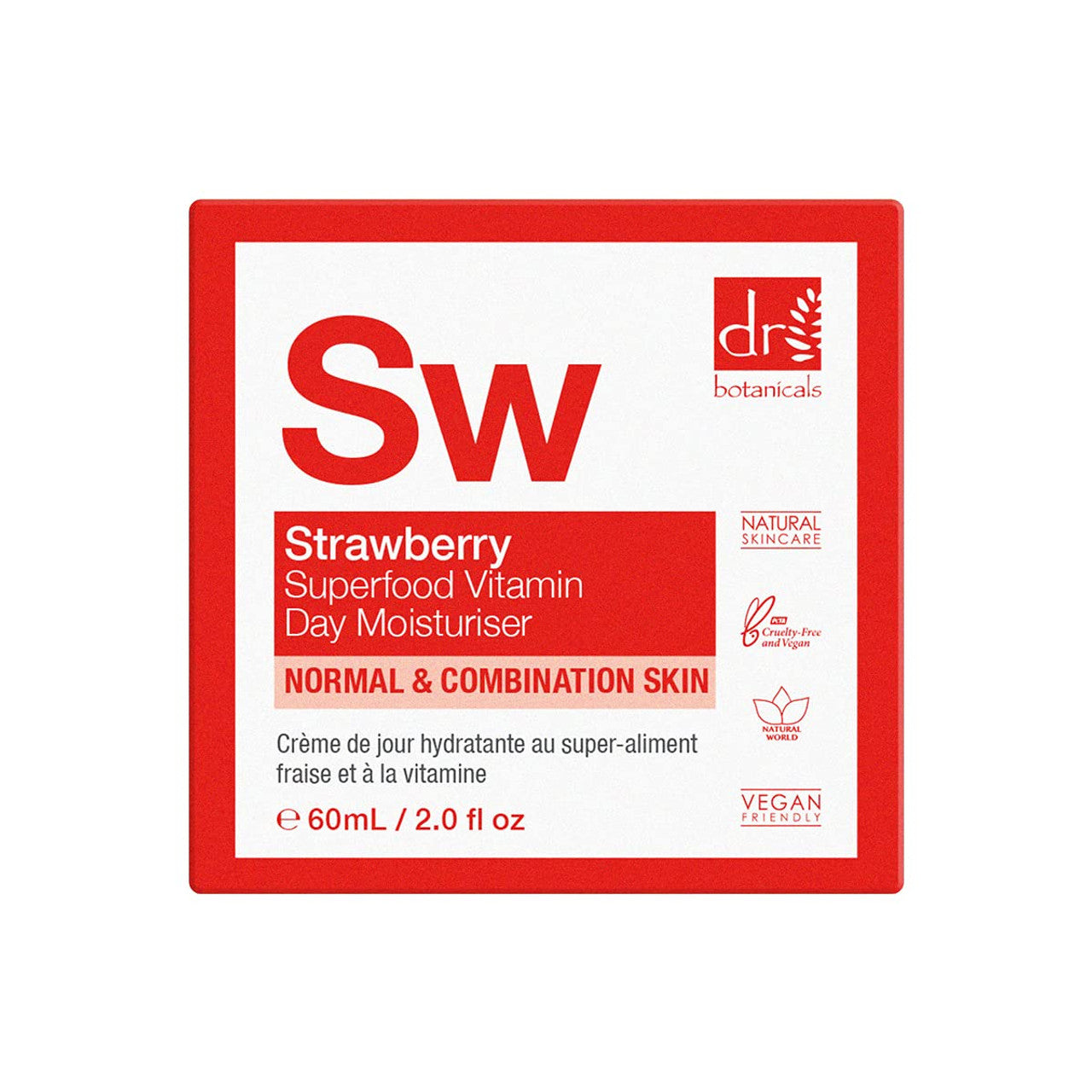 Dr Botanicals SW Strawberry Superfood Vitamin Day Moisturiser 60ml