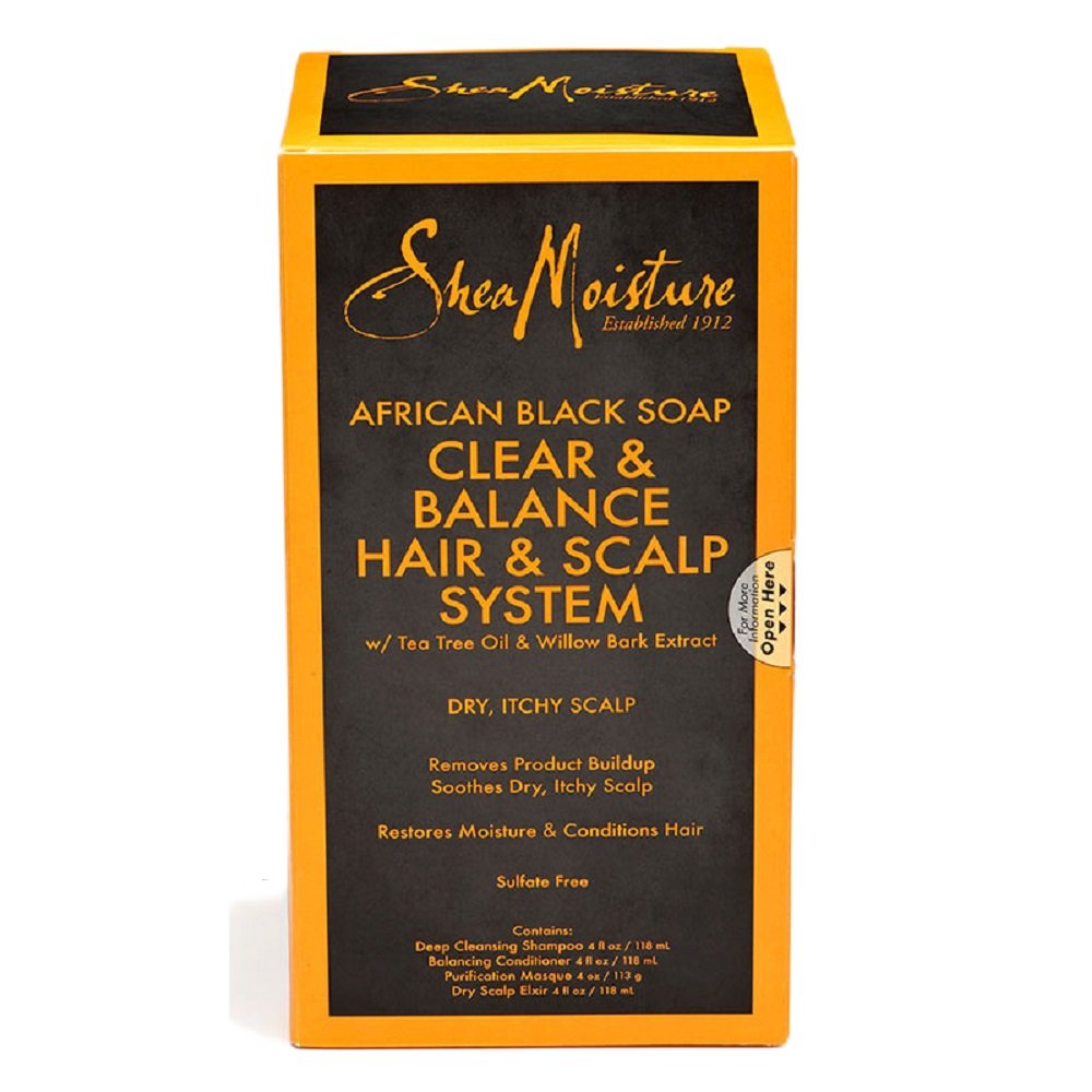 Shea Moisture African Black Soap Clear And Balance Hair And Scalp System