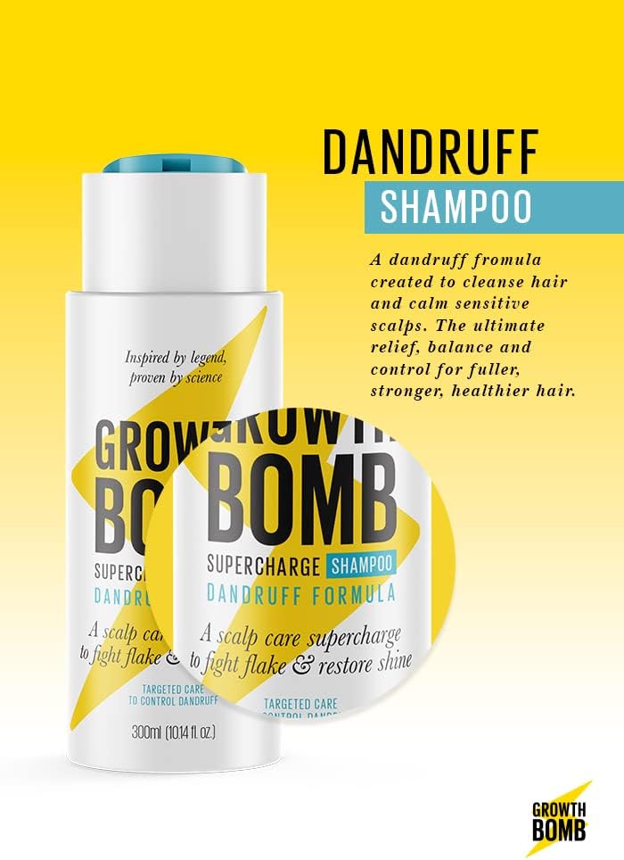 Growth Bomb Dandruff Formula Supercharge Shampoo 300ml