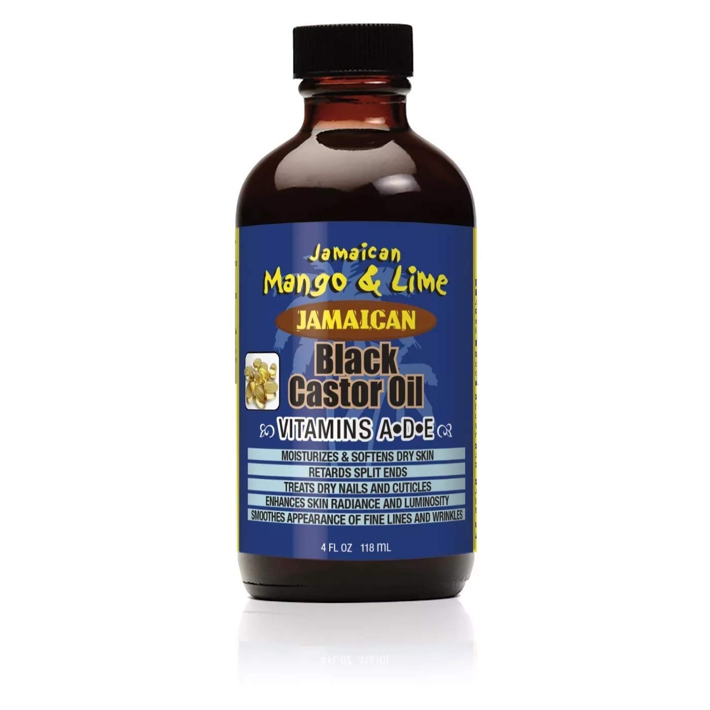 Jamaican Mango And Lime Black Castor Oil Vitamins A D E 4oz