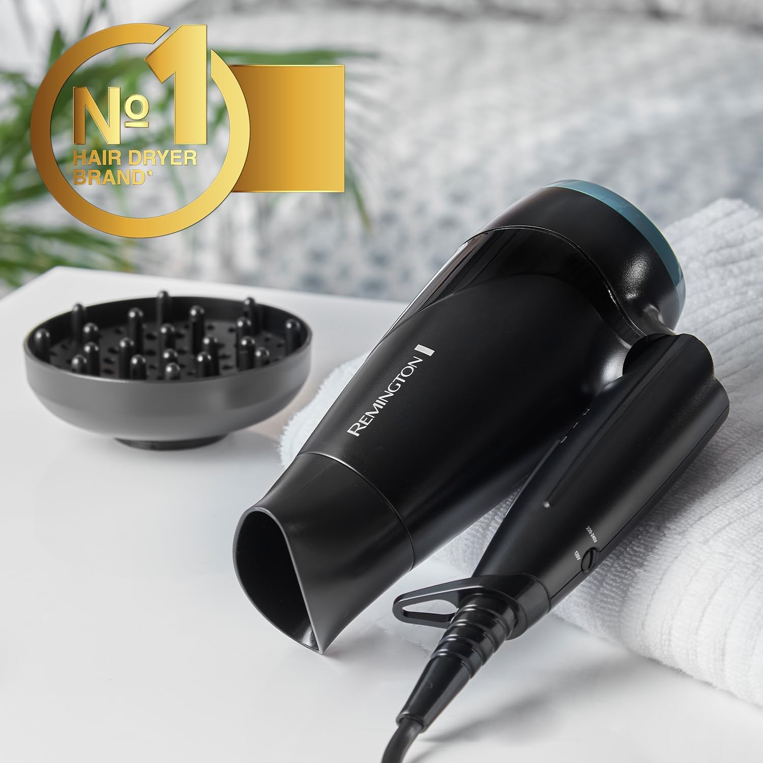 Remington On The Go D1500 Compact Hair Dryer Black