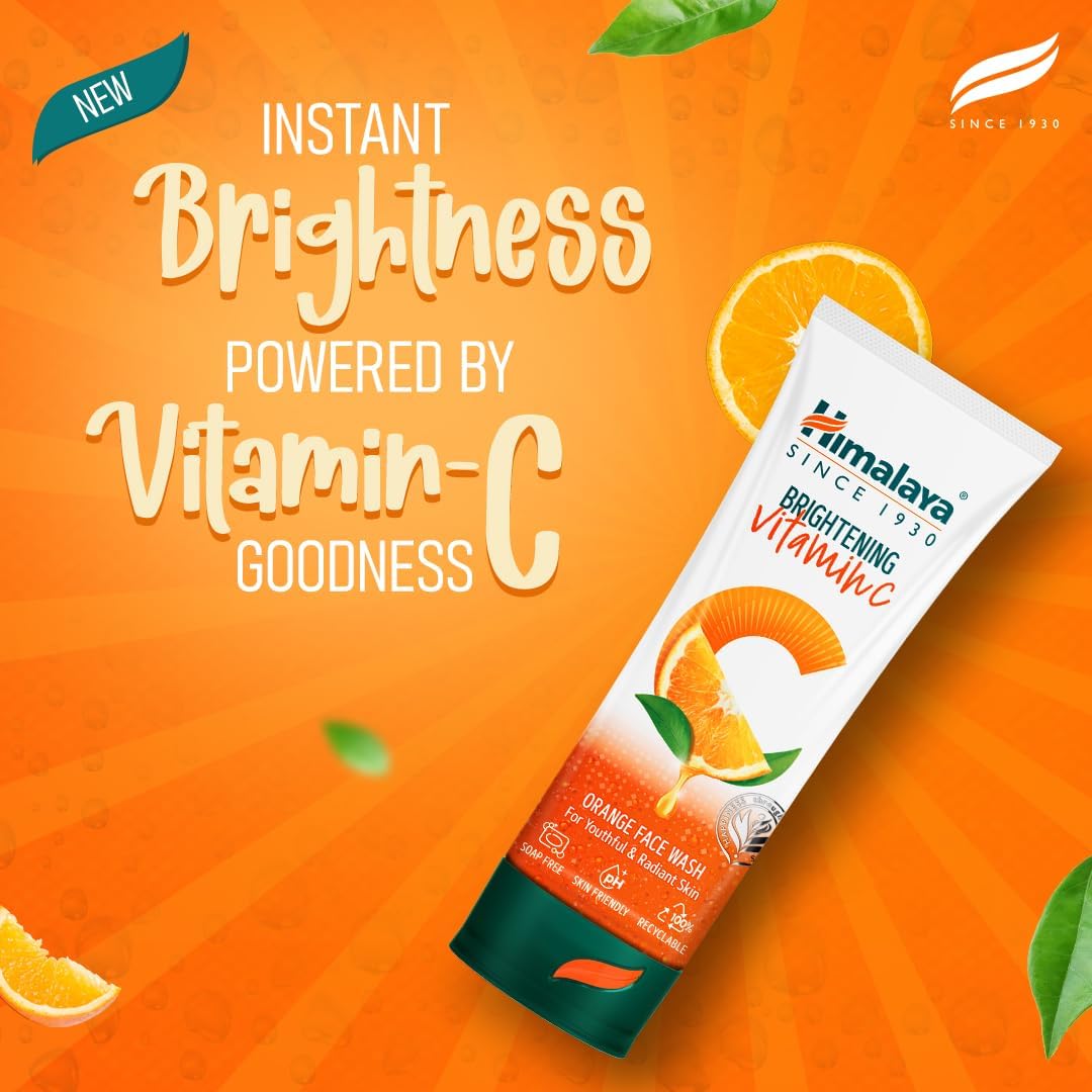 Himalaya Brightening Vitamin C Orange Face Wash 100ml
