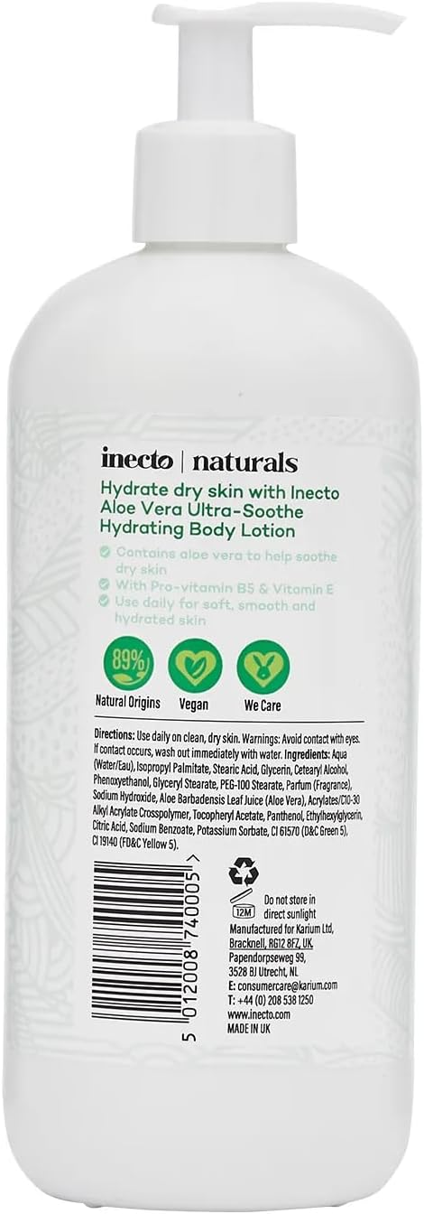 Inecto Naturals Aloe Vera Ultra Soothe Hydrating Body Lotion 500ml