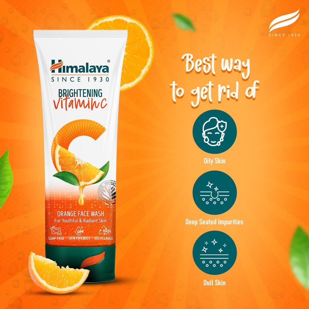 Himalaya Brightening Vitamin C Orange Face Wash 100ml