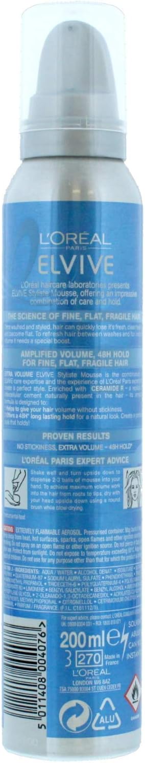 Loreal Paris Elvive Styliste Extra Volume Styling Mousse 200ml