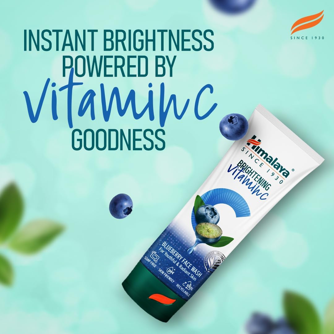 Himalaya Brightening Vitamin C Blueberry Face Wash 100ml