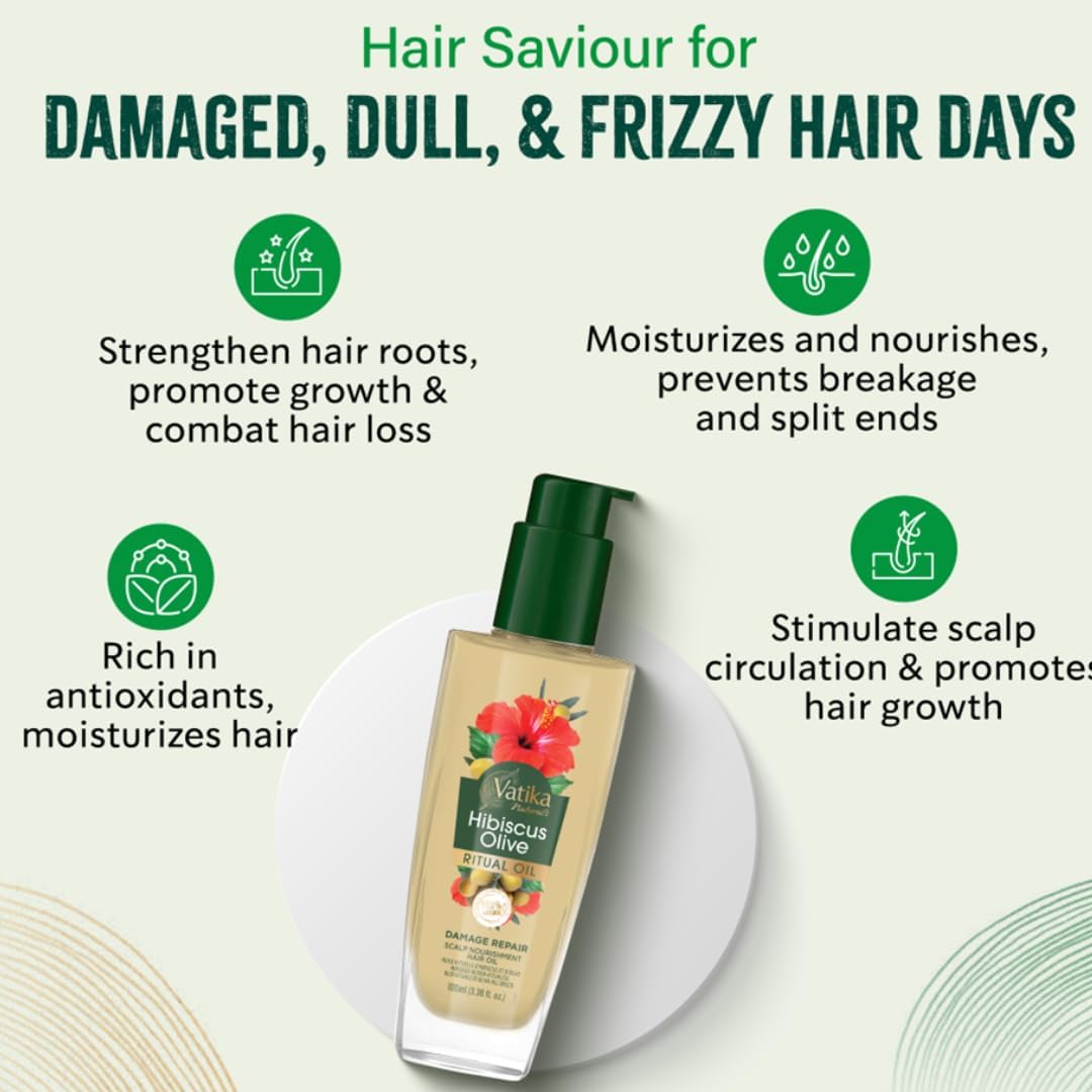 Dabur Vatika Naturals Hibiscus Olive Ritual Oil 100ml
