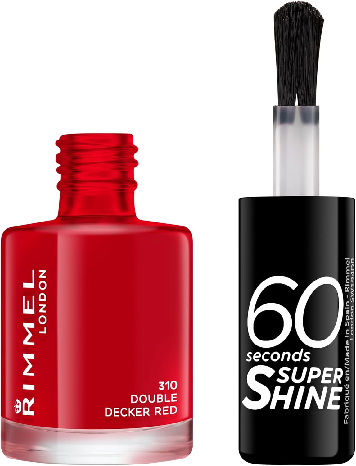 Rimmel 60 Seconds Super Shine Nail Polish 310 Double Decker Red 8ml