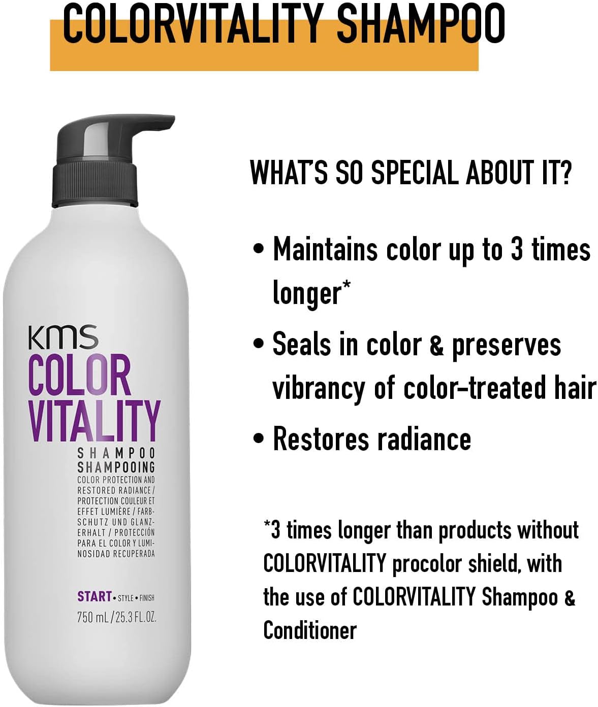 KMS Color Vitality Blonde Shampoo New Pack 300ml / 750ml
