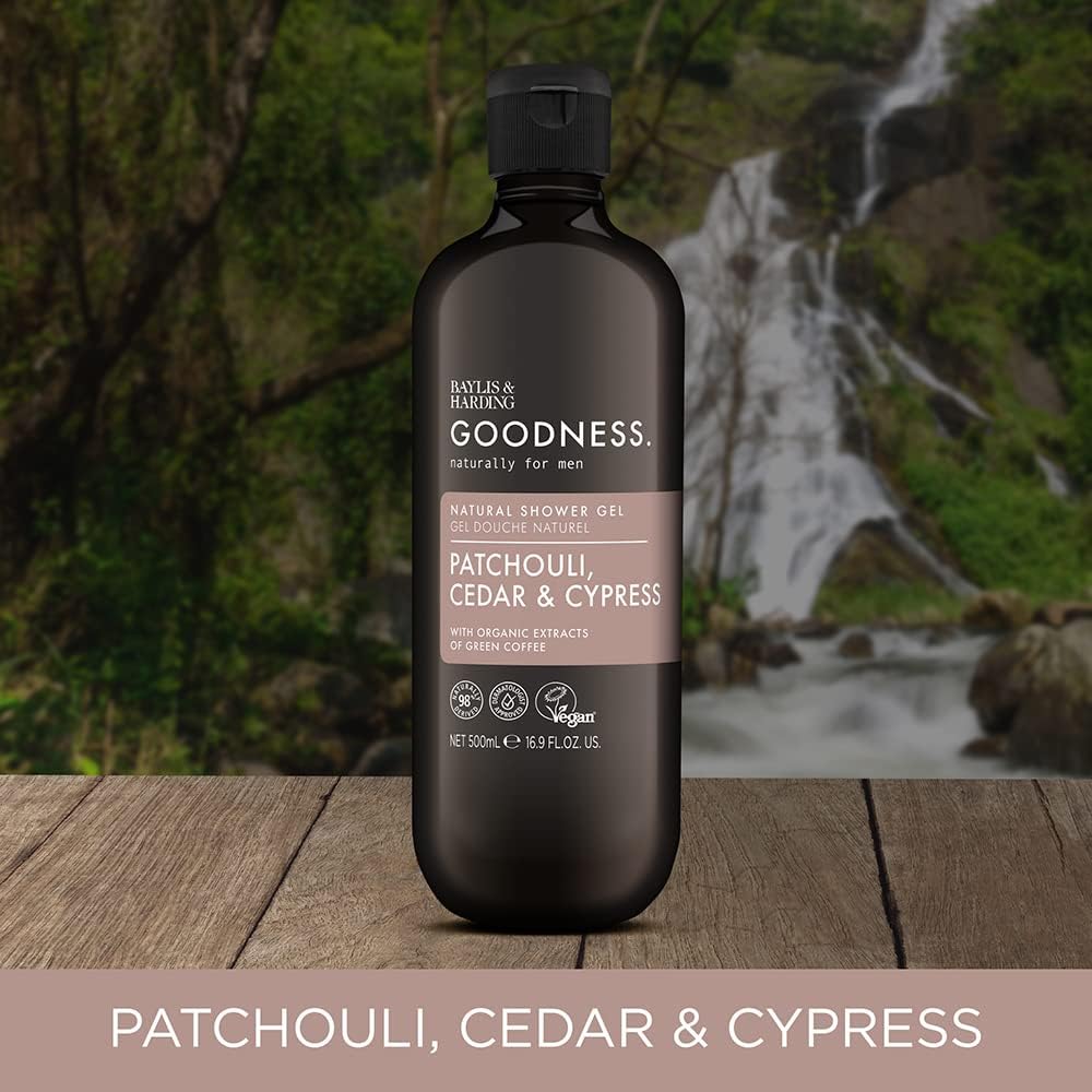 Baylis & Harding Goodness Men Patchouli Cedar & Cypress Natural Shower Gel 500ml