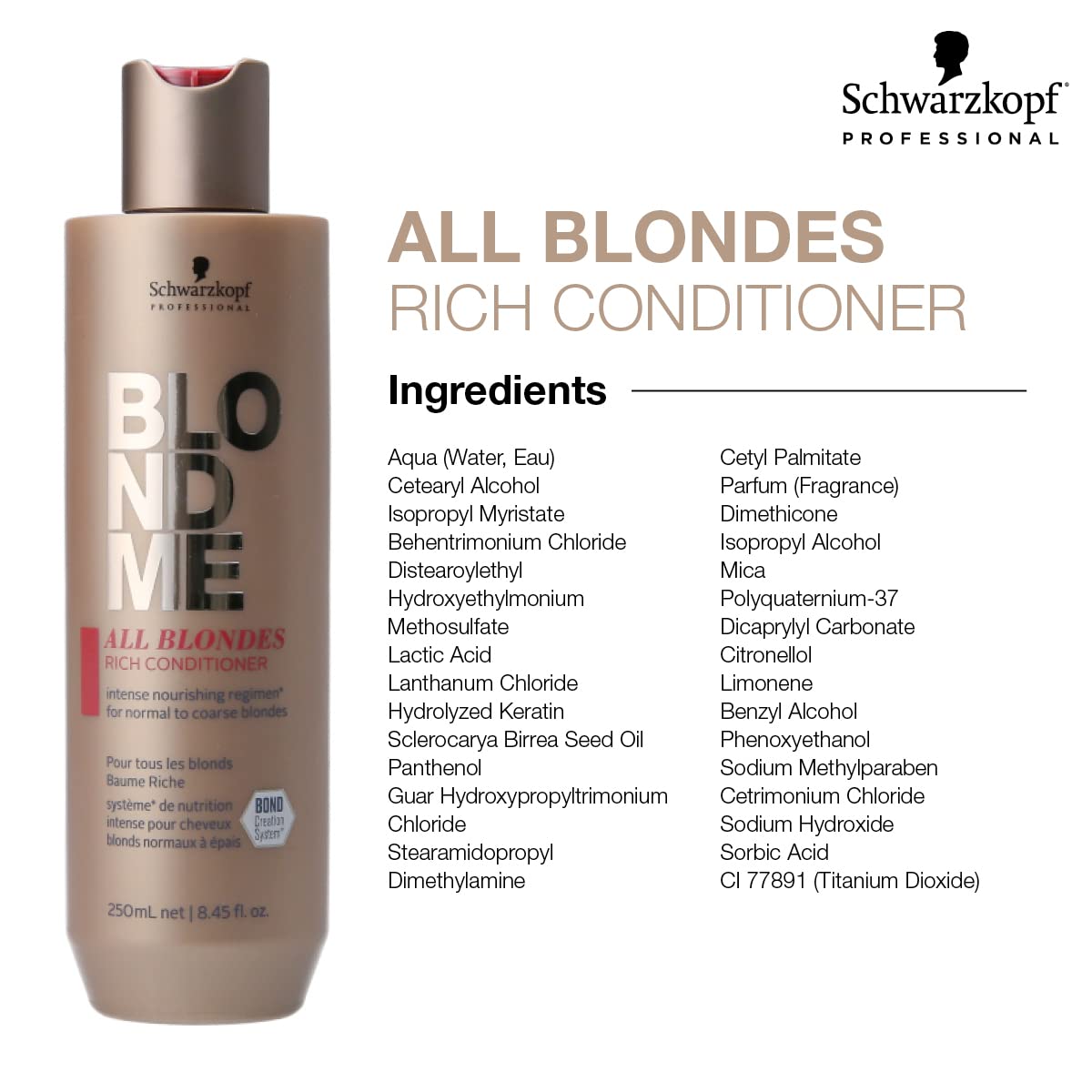 Schwarzkopf Blondme All Blondes Rich Conditioner 250ml