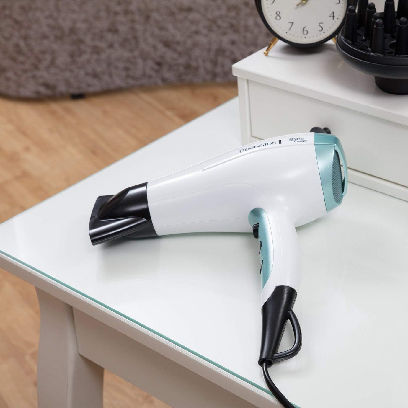 Remington Shine Therapy D5216 Hair Dryer White And Teal