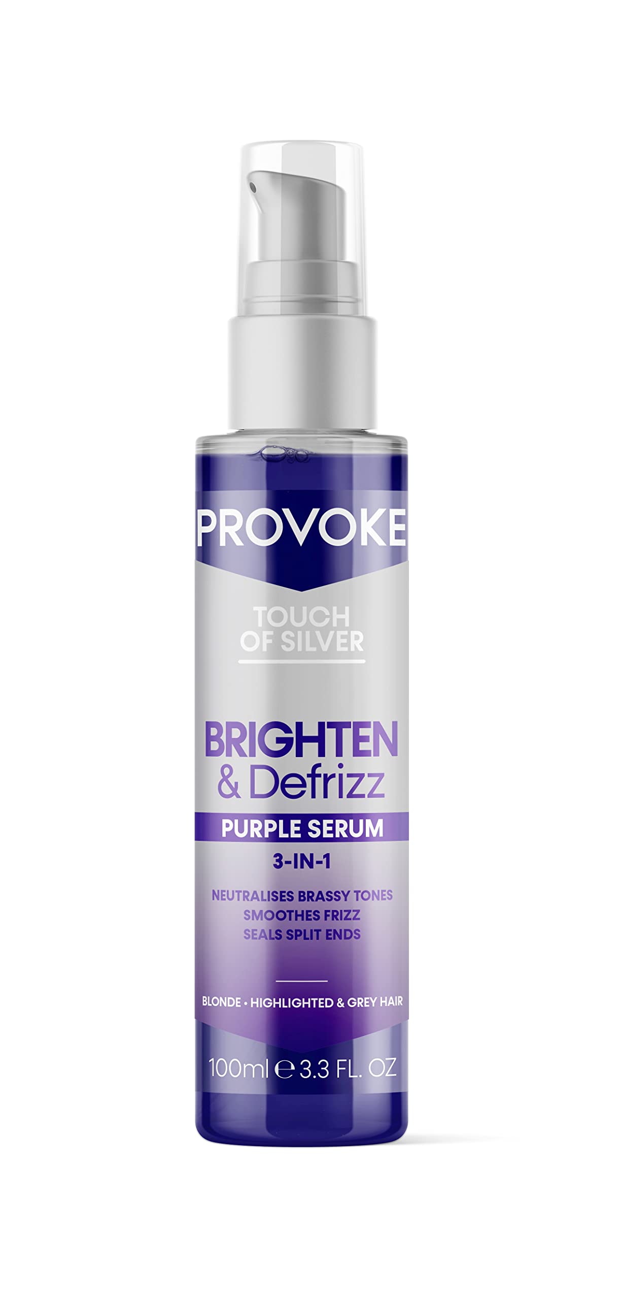 Keyline Provoke Touch Of Silver Brighten Defrizz 3 In 1 Purple Serum 100ml